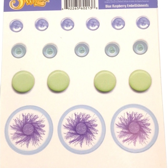 Scrapbook Blue Raspberry Embellishments Stickers - Picture 2 of 3